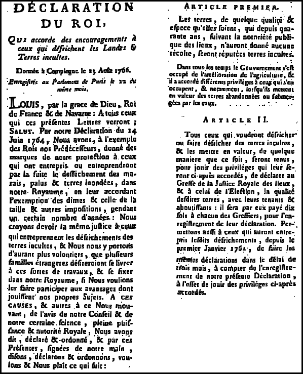 declaration du roi